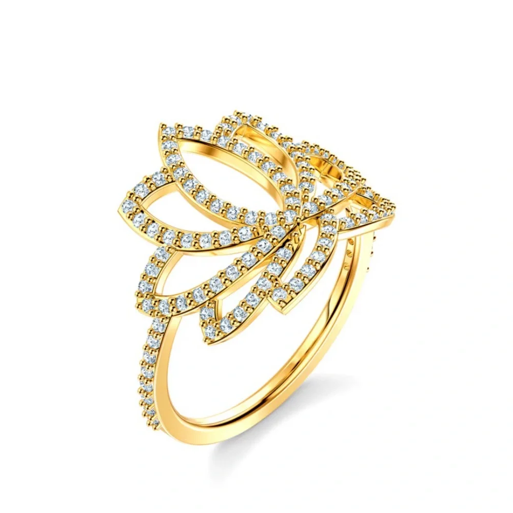 Swarovski Symbolic Lotus Ring, White, Gold-tone plated size 55 - Picture 3 of 6